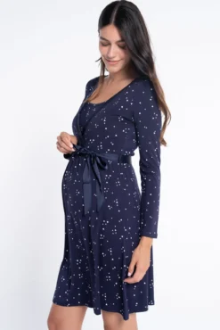 Camisón lactancia m/l estampado copos