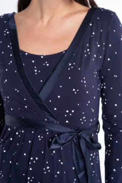 Camisón lactancia m/l estampado copos