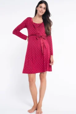 Camisón lactancia m/l estampado corbater