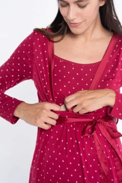 Camisón lactancia m/l estampado corbater