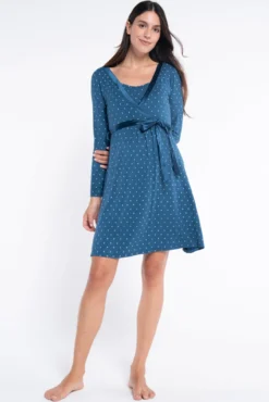Camisón lactancia m/l estampado corbater