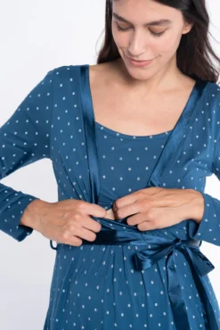 Camisón lactancia m/l estampado corbater