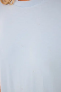 Camisón midi viscosa brillos azul