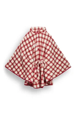 Capa pelo suave estampado cuadros