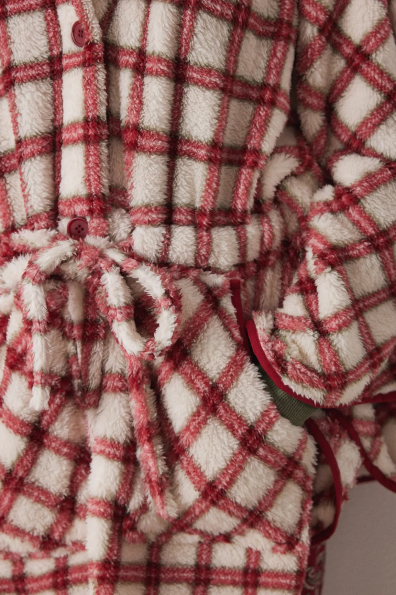 Capa pelo suave estampado cuadros