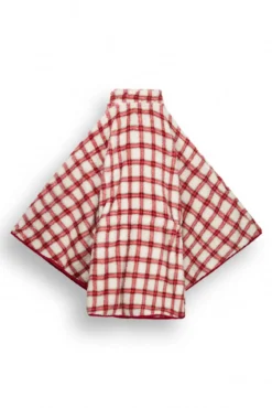 Capa pelo suave estampado cuadros
