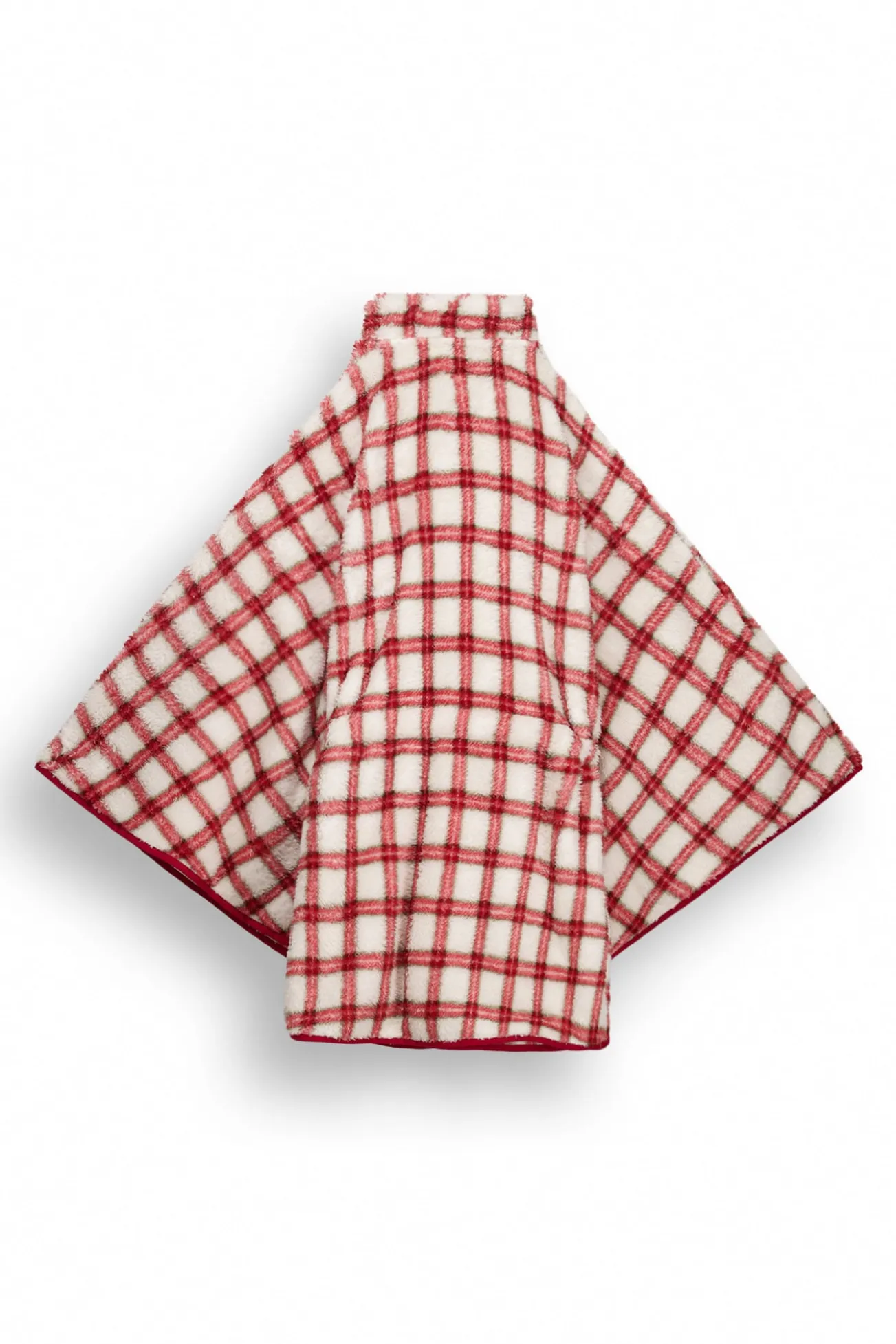 Capa pelo suave estampado cuadros