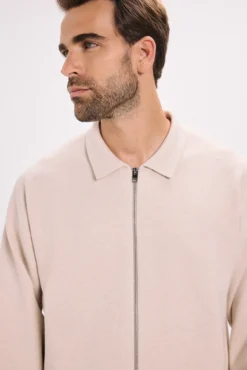 Cardigan de punto cremallera