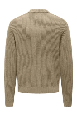Cardigan de punto de hombre cuello V