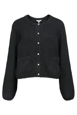 Cardigan lana cuello redondo