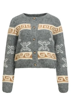 Cardigan lana estampado