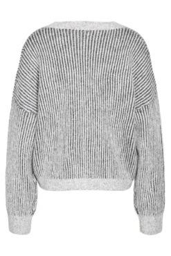 Cardigan punto rayas cuello pico