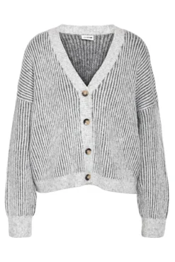 Cardigan punto rayas cuello pico