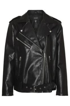 Cazadora biker efecto piel