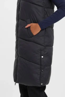 Chaleco midi acolchado de mujer