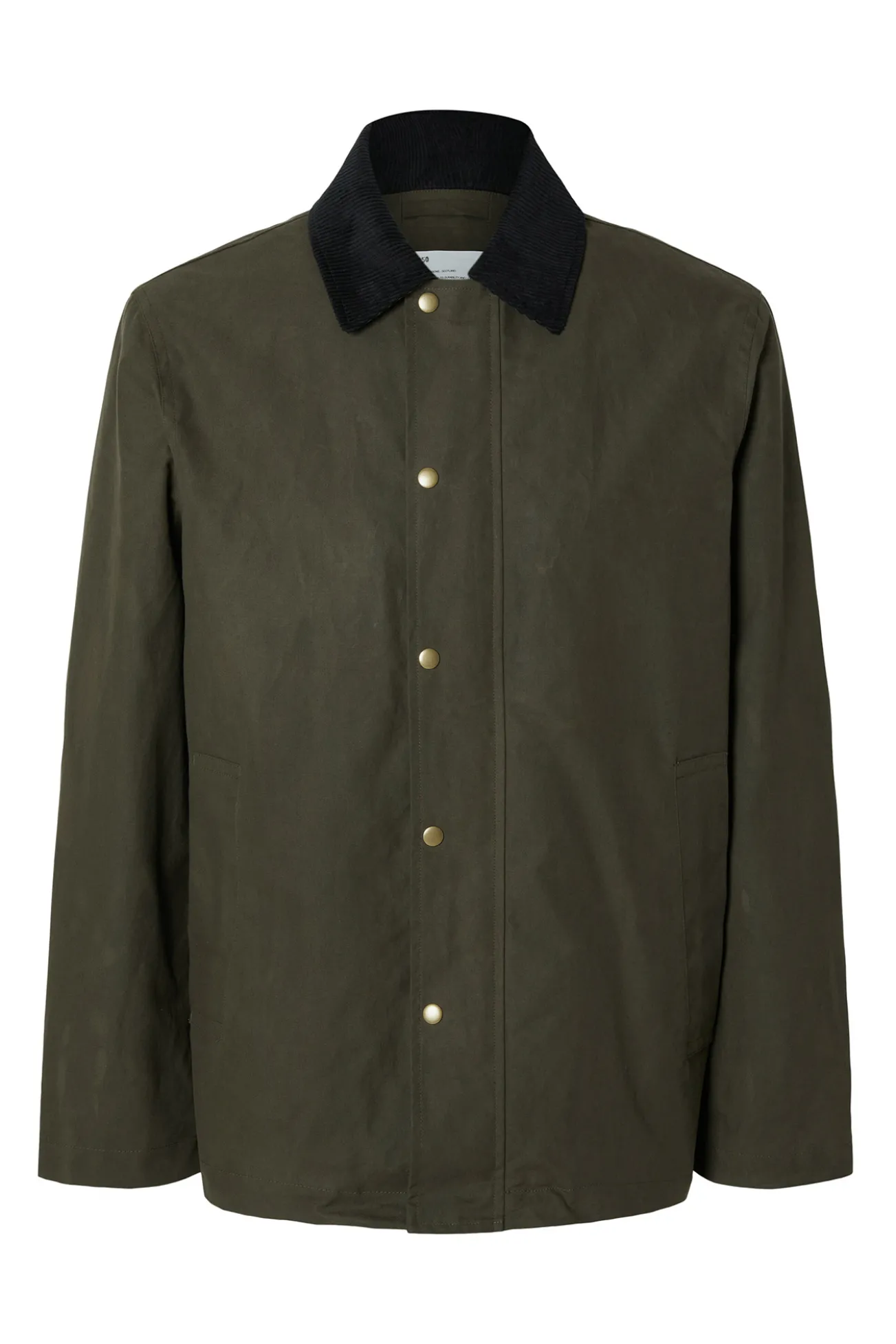 Chaqueta con cuello de pana repelente al agua.