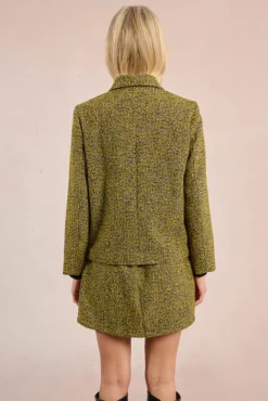 Chaqueta corta estampado discreto