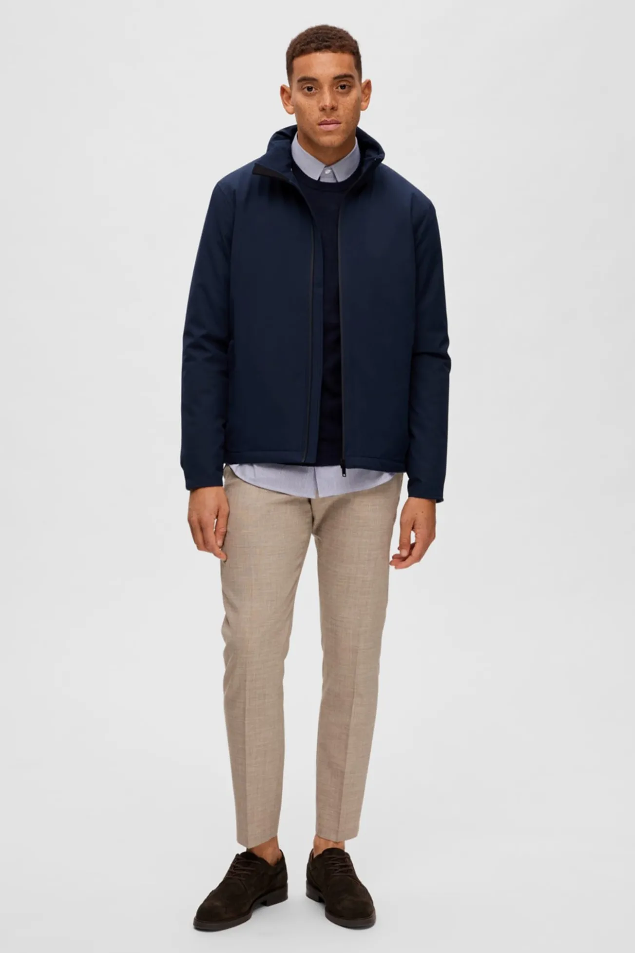 Chaqueta corta impermeable 100% sostenible