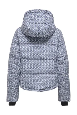 Chaqueta de esquí acolchada técnica estampada para mujer