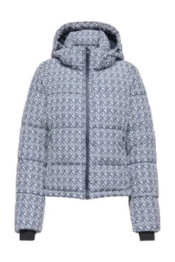 Chaqueta de esquí acolchada técnica estampada para mujer