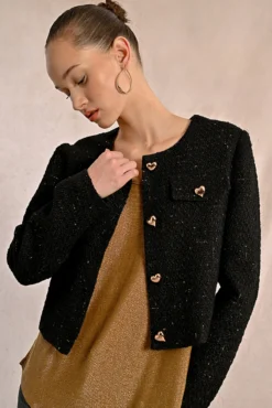 Chaqueta de manga larga detalle corazones