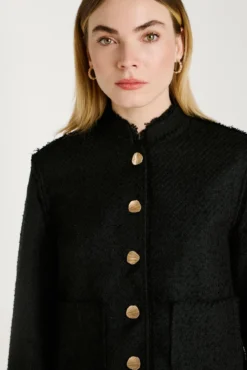 Chaqueta de paño con botones