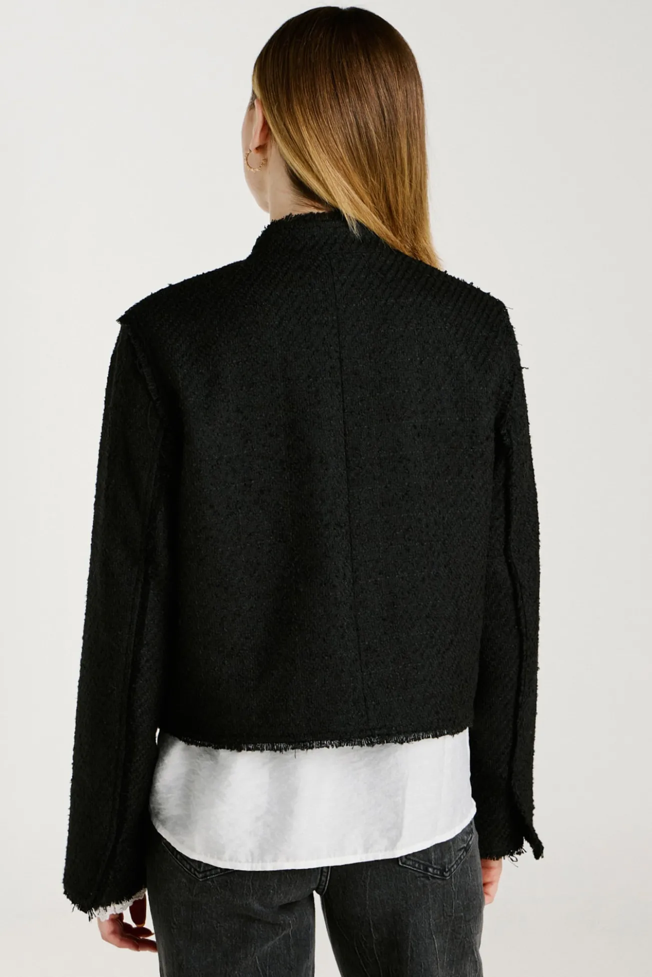 Chaqueta de paño con botones