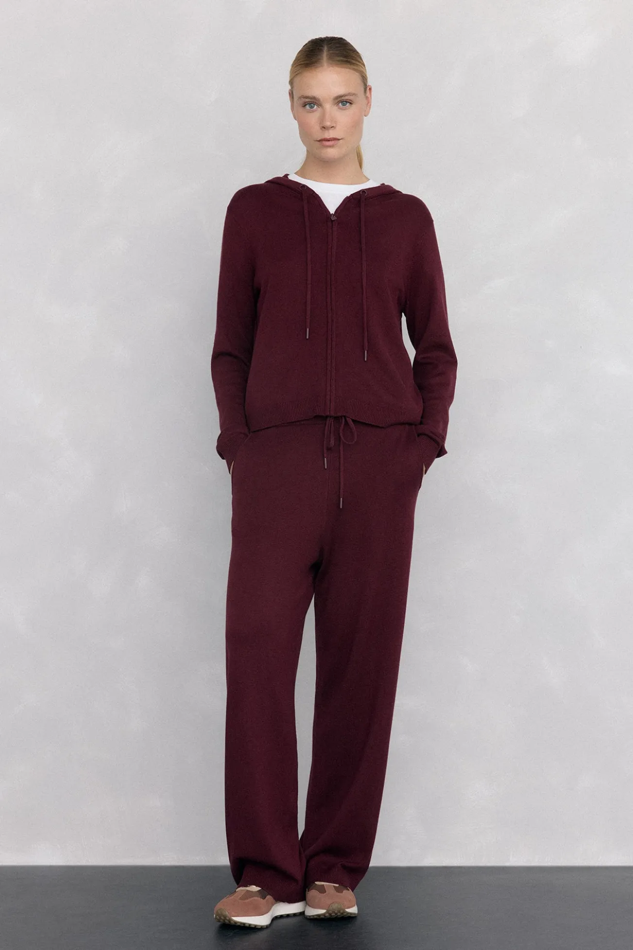 Chaqueta de punto capucha activewear