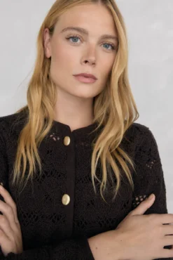Chaqueta de punto crochet