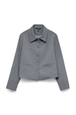 Chaqueta estilo blazer con botones forrados