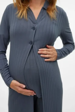Chaqueta larga de punto maternity