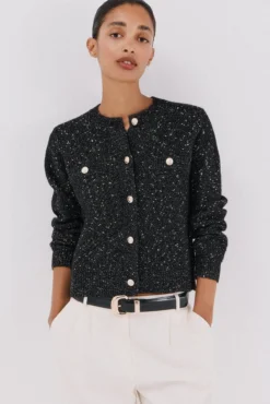 Chaqueta lúrex botones