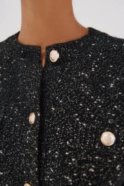 Chaqueta lúrex botones