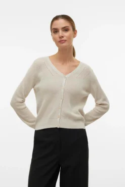 Chaqueta manga larga cuello pico de lurex