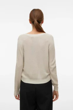 Chaqueta manga larga cuello pico de lurex