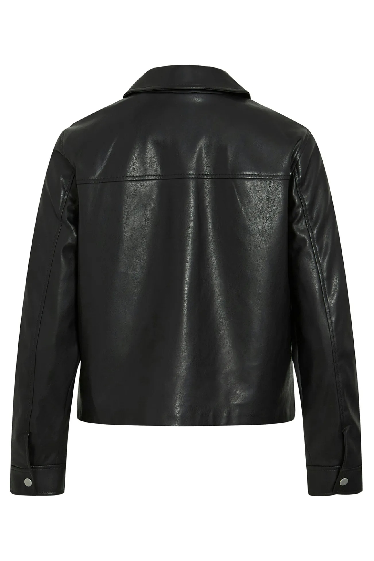 Chaqueta polipiel abotonada