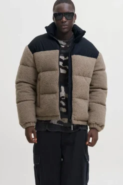 Chaqueta puffer teddy