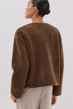 Chaquetón en efecto doble faz