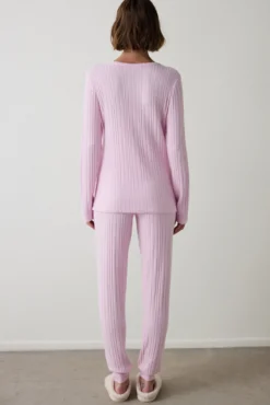 Conjunto de pantalón rosa Cozy Time