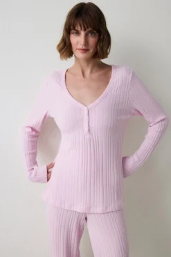 Conjunto de pantalón rosa Cozy Time