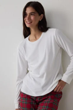 Conjunto de pijama largo pantalón cuadros