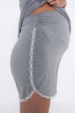 Conjunto de pijama premamá estampado topos