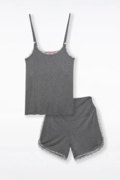 Conjunto de pijama premamá estampado topos
