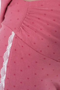 Conjunto de pijama premamá estampado topos