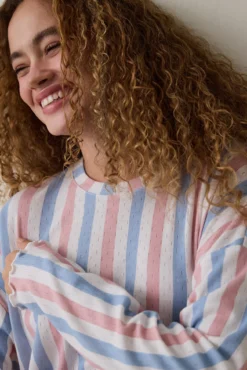 Conjunto de pijama térmico de manga larga con cuello redondo Moonlight