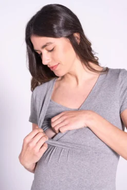 Conjunto pijama de rayas premamá