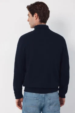 Cárdigan algodón cremallera cuello polo