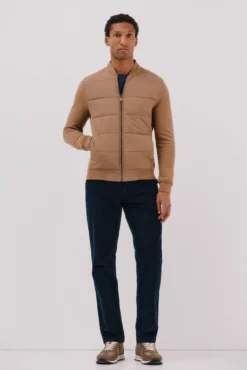 Cárdigan bomber tejido combinado