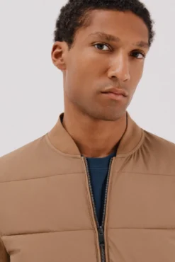 Cárdigan bomber tejido combinado