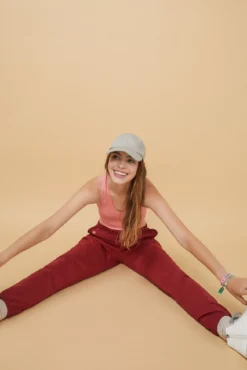Crop top escote V seamless rosa